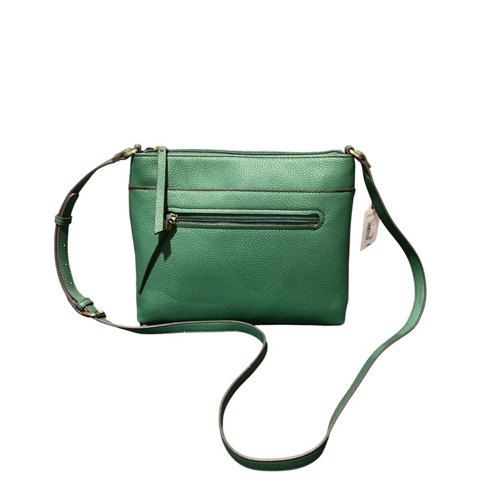 Universal Thread Green Pebbled Faux Leather Crossbody Bag Adjustable Strap New